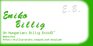 eniko billig business card